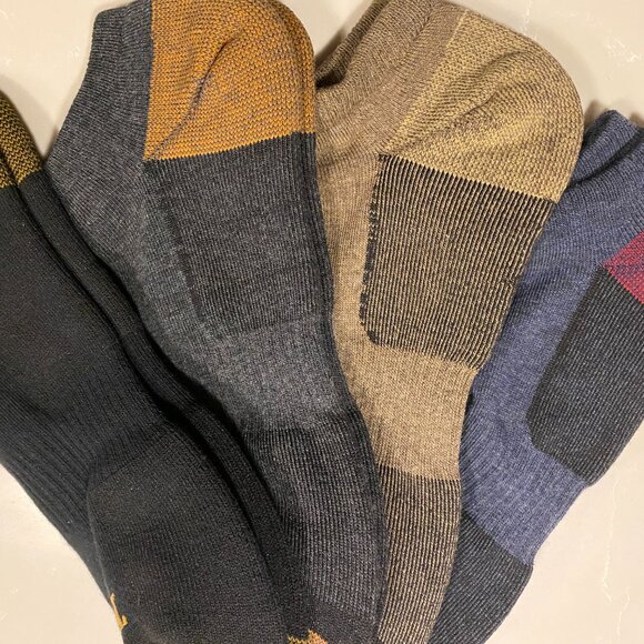 Timberland Outdoor Leisure No show Socks: 8 Pairs Black/Grey/Brown/Blue - Picture 5 of 5